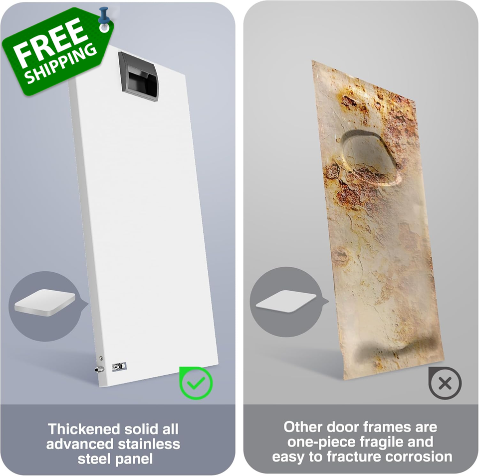 DoubleFlap Pet Door for Wall and Door, with Closing Panel and Lock