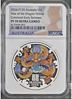 2024 Australia PROOF Colorized Year of the DRAGON 1oz Silver Perth Mint NGC PF70