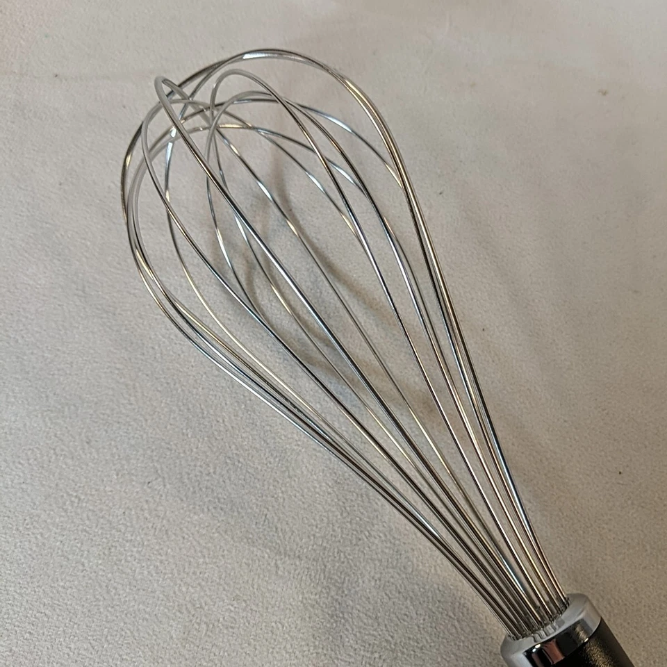 Kitchenaid Black Silver Stainless Steel Whisk Large 12" 1919 Hand Utility Metal - Image 3 of 4