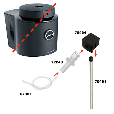 Jura Cool Control 0.6L Milk system Replacement parts 72249 70494 70491 67381