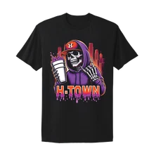 H-Town Houston Purple Drank Skeleton, DJ Screw, Screwston, UGK, Big Moe T-Shirt