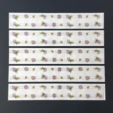 5x Mrs. Grossman's Floral Borders Stickers Design Lines Purple Flowers
