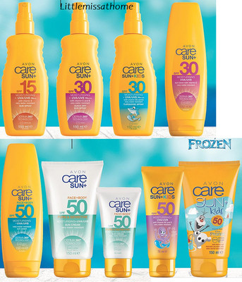 AVON CARE SUN + Mosturisierende Spraylotion Körpergesichtscreme Anti-Aging LSF15 30 50