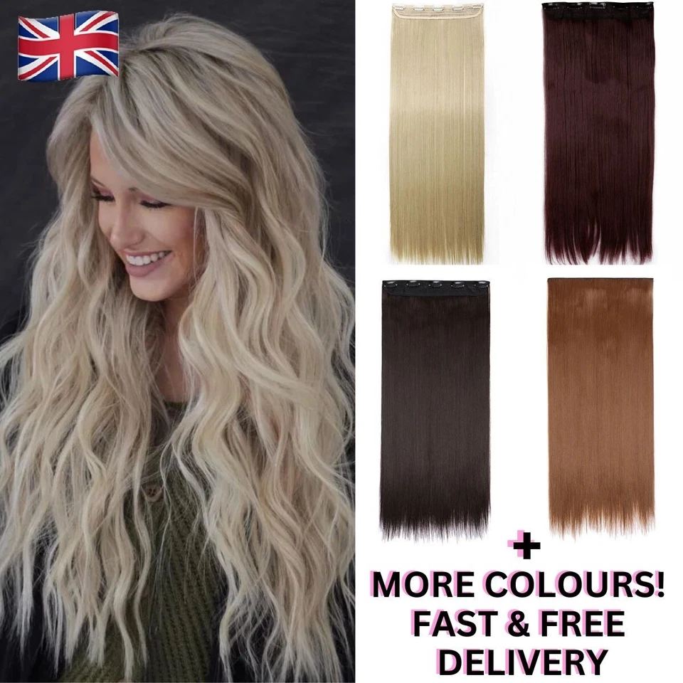 NO.1 HAIR FACTORY Haarclip In Haarverlängerungen AS Remy Human Full Half Head Highlights One Piece 24 Zoll UK