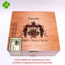 Arturo Fuente Exquisitos Empty Wood Cigar Box 6" x 5.75" x 2.75"