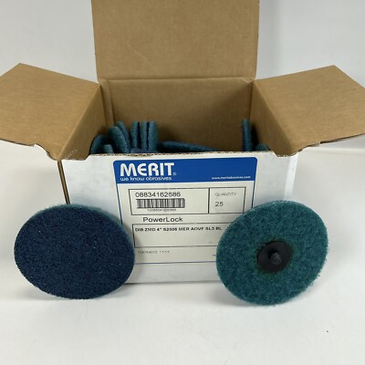 Merit Powerlock 4'' Dia. Quick Change Grade Medium Very Fine Disc QTY (25)