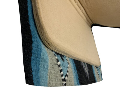 Tapis De Selle Showman Navajo – Coussinet Profilé En Laine, Rose, 36x34 Pouces, Neuf