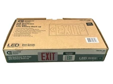 Commercial Electric LED Red/Green Exit Sign With Battery Back-up New Unopened B1