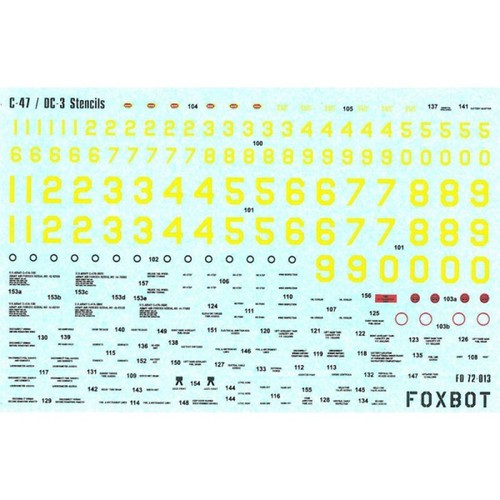 Foxbot 72-013 Scale 1:72 Decal Technical inscriptions of C-47/DC-3 for model kit - Bild 11 von 24