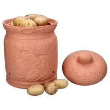 Terra Kartoffeltopf mit Deckel Ø 19,3cm aus Terrakotta Aufbewahrungsbox Ton
