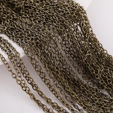 10 Meters Bronze Tone Metal Delicate Cable Link Chains 3X2mm DIY Jewelry