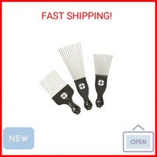 3 Pcs Metal Hair Pick Combs Afro Pick Comb Wide Tooth Hair Pick Comb Salon Using