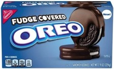 NEW Nabisco Oreo Fudge Covered Chocolate Sandwich Cookies