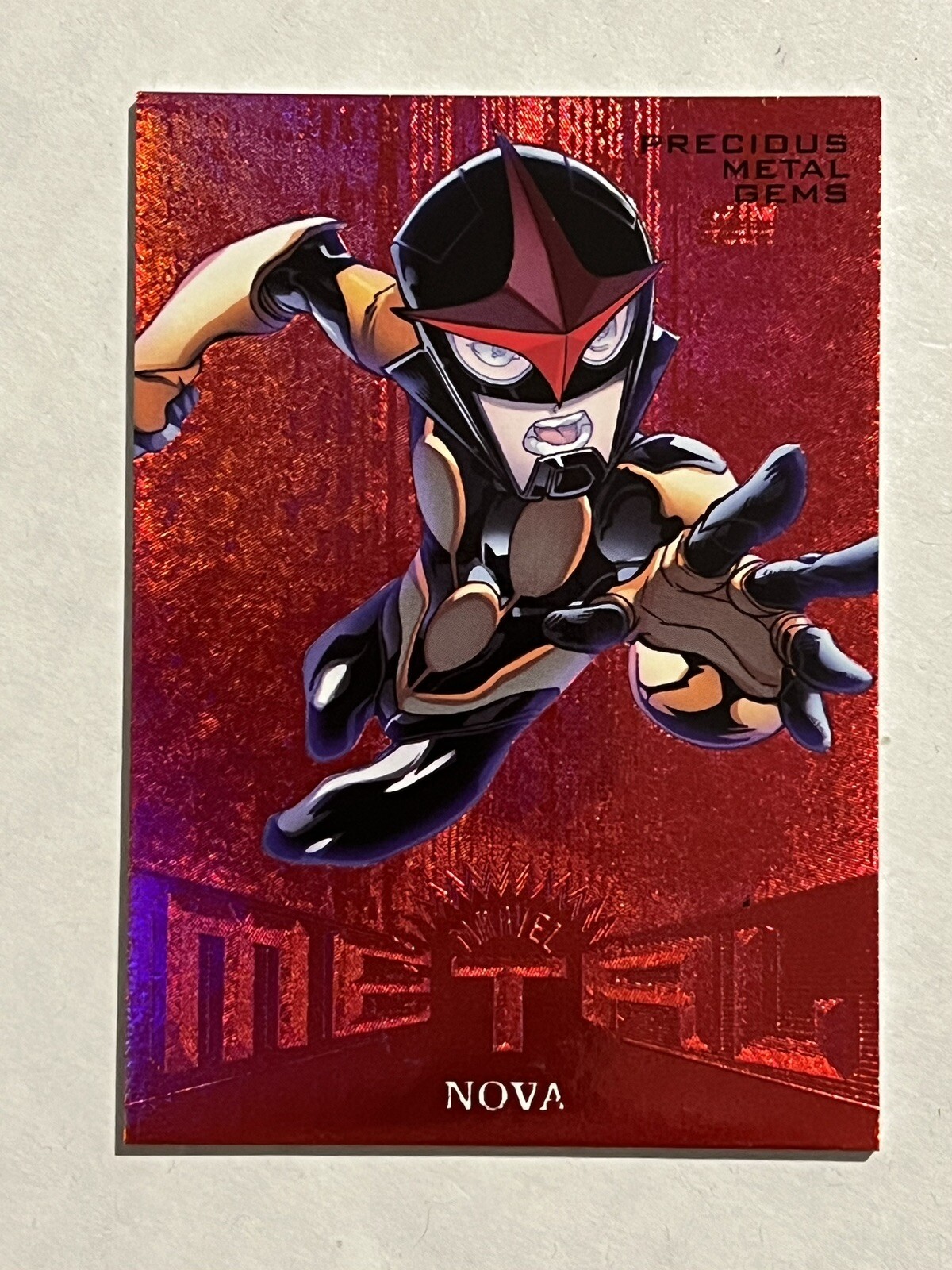 2017 Fleer Ultra Spider-Man Metal Red PMG MM41 Nova 88/99 High Grade💥💥💥*