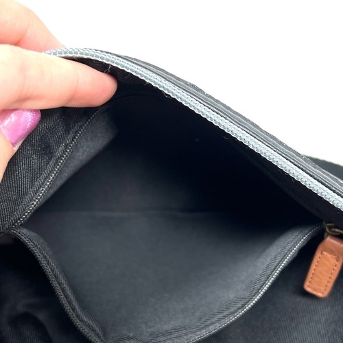 The Sak Triple Zip Crossbody Shoulder Bag Gray Black Trim & Interior Nylon Strap - Picture 6 of 11