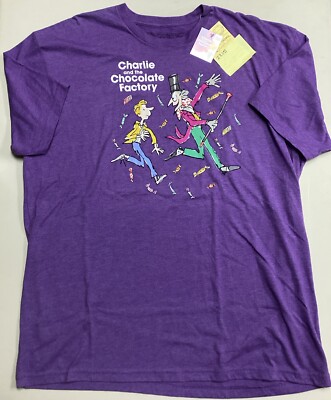 Size 2XL XXL Out Of Print Charlie & The Chocolate Factory Willy Wonka Roald Dahl