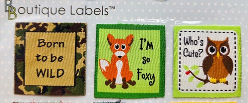 Babyville Boutique 9 Count Baby Labels Nursery Project Forest Friends NEW - Picture 3 of 5