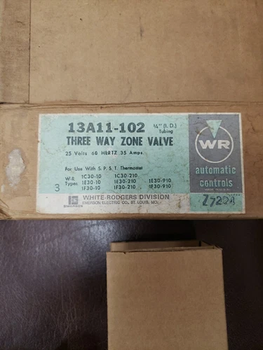 White Rodgers 24V 3/4 Sweat 3 Way Zone Valve