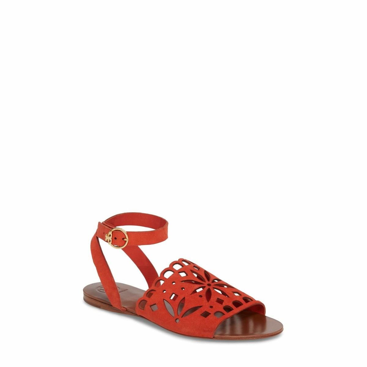 【関税&送料込】Tory Burch Sandal Tory Burch May Perforated Ankle Strap Sandal Size 6.5 | eBay