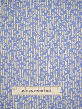 Nautical Sail Boat Ocean Ship Anchor Stripe Fabric By the Yard Cotton Benartex