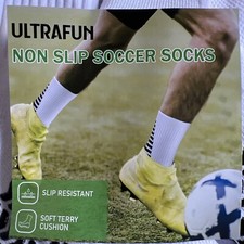 4 Pair Sport Socks Anti Slip W/ Grip Soccer Men Football Basketball Sock Premium