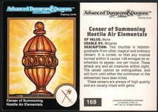 1991 TSR AD&D Gold Border RPG Dungeons & Dragons Fantasy Art Card 168 Magic Item