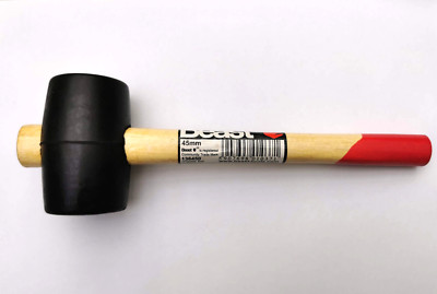 Gummihammer Schonhammer mit Holzstiehl Montagehammer Holzgriff  45mm