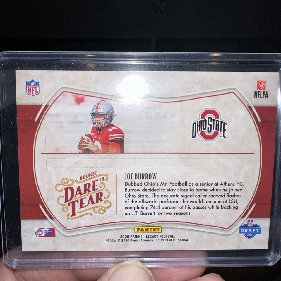 2020 Panini Legacy Joe Borrow Dare To Tear Rookie Unripped /50 - Image 2 of 3