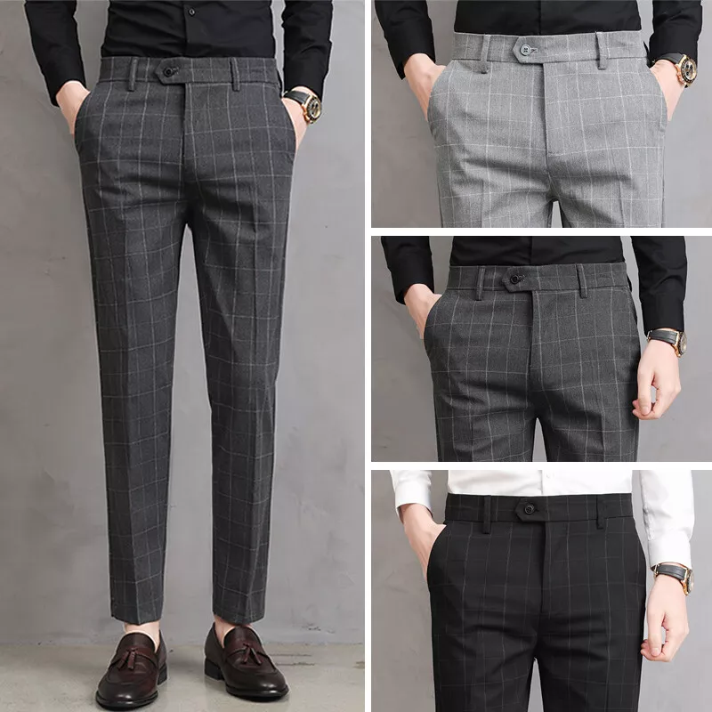 Plaid cropped cheap pants mens