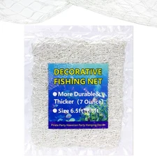 White Fish Net Decorations - Nautical Sea Party Decor - Ocean Themed Birthd