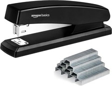 Office Stapler with 1000 Staples, 25 Sheet Capacity, Non-Slip