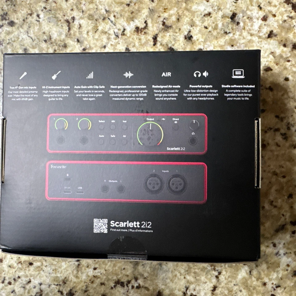 Focusrite Scarlett 2i2 4th Gen Studio Recording USB Audio Interface+Software - Image 2 of 4