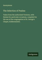 Anonymous | The Selection Of Psalms | Taschenbuch | Englisch (2025)
