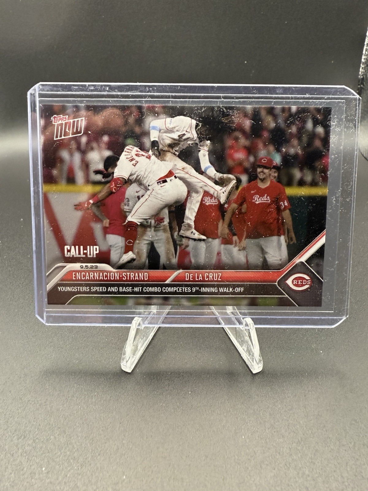 2023 Topps Now #823 Christian Encarnacion-Strand Elly De La Cruz Walk Off RC