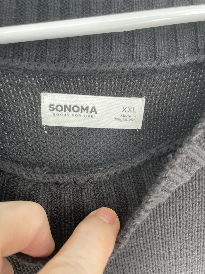 Nuevo con etiquetas Suéter Sonoma Para Mujer 2XL Blanco y Negro Rayas Cuello Redondo Informal Preppy Foto 2 de 4