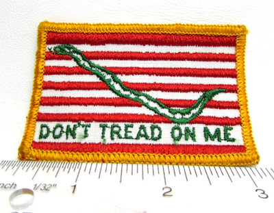 Vintage Don't Tread On Me Gadsden Striped Flag Jacket Patch Snake b