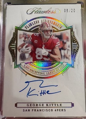 George Kittle 2020 Flawless Achievements Autograph #’d 08/20 FA-GKI 49ers SSP