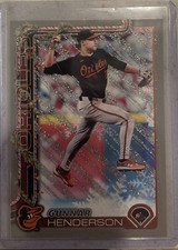 2025 Topps Holiday Baseball Gunnar Henderson Silver Glitter Orioles #H18