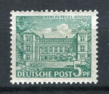 GERMANY BERLIN; 1949 early Buildings issue MINT MNH Unmounted 5pf. value