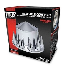 Trux THUB-RP33P Wheel Accessories   Hub Cover, Rear, Pointed Chrome, Plastic,