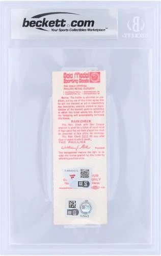 Mike Schmidt Phillies Signed 7/29/1982 Career HR 331 Stub BAS 10 Ticket w/Insc - Image 2 of 2