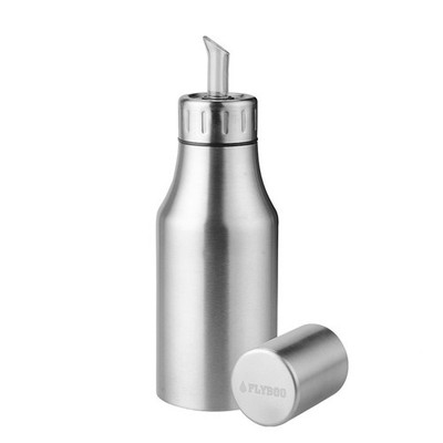 Flyboo Olive Oil Dispenser,Oil Bottle Stainless Steel Leak 17 Ounces, Silver
