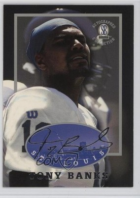 1997-98 Score Board Auto Collection Strongbox Tony Banks #46 05cx