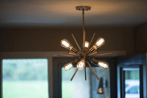Estelle 6-Light Pendant in Mid-Century Modern and Sputnik Style 19.5 Inches Tall - Picture 8 of 12