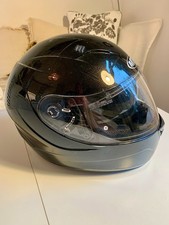 Motorradhelm Integralhelm MTR GJ-2000, PC-ABS, Schwarz Glanz, gebraucht, Größe S