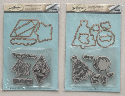 Spellbinders - Weihnachtsbaum & Krippe - Stempel & Stanzschablonen Sets x 2