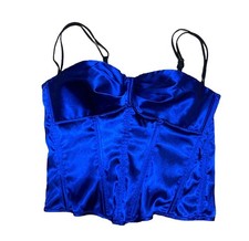 Vtg Shirley Of Hollywood corset Women  s 36 Blue