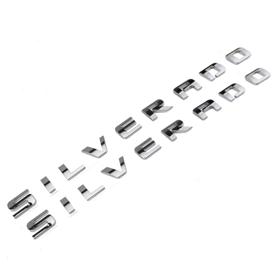 Matte Black 4x4 Script Fender Emblems For Chevy Silverado & Sierra – Set Of 4