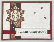 Stampin’ Up! Gingerbread Snowflake Card Kit Set of 5, Christmas, Peppermints