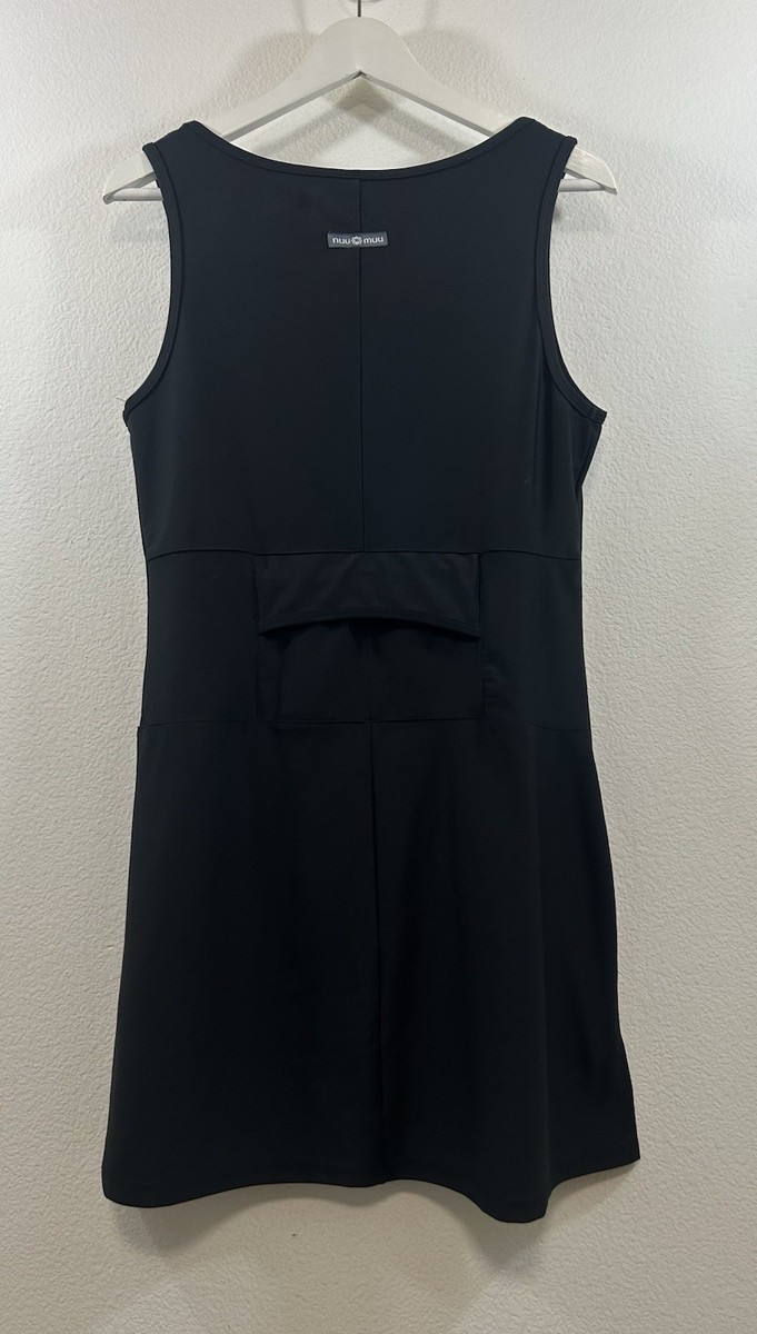 Nuu Muu Sleeveless Solid Black Dress Size Medium Tank Back Pocket M Ruu Muu View 4